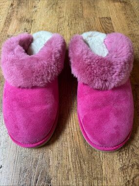 Overland Plush Pink Shearling Lined Slipper Clogs Sz: 10